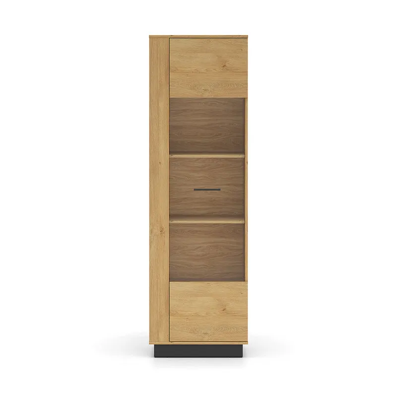 Vitrine 1 porte Ysia Bois et Noir
