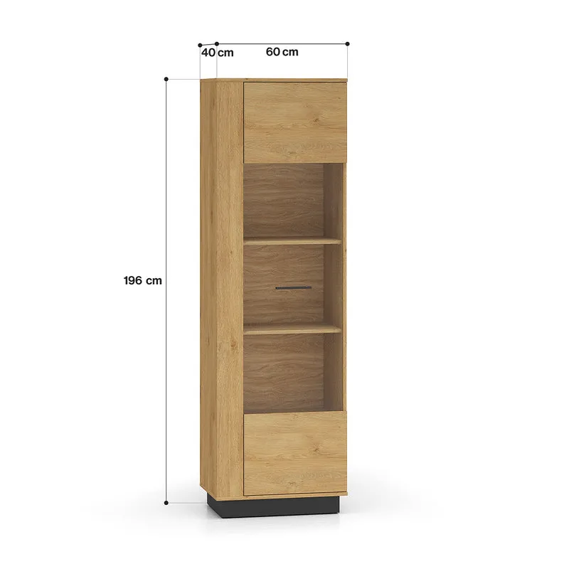 Vitrine 1 porte Ysia Bois et Noir