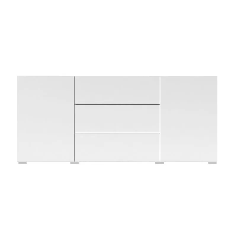 Buffet 2 portes 3 tiroirs Glora Blanc