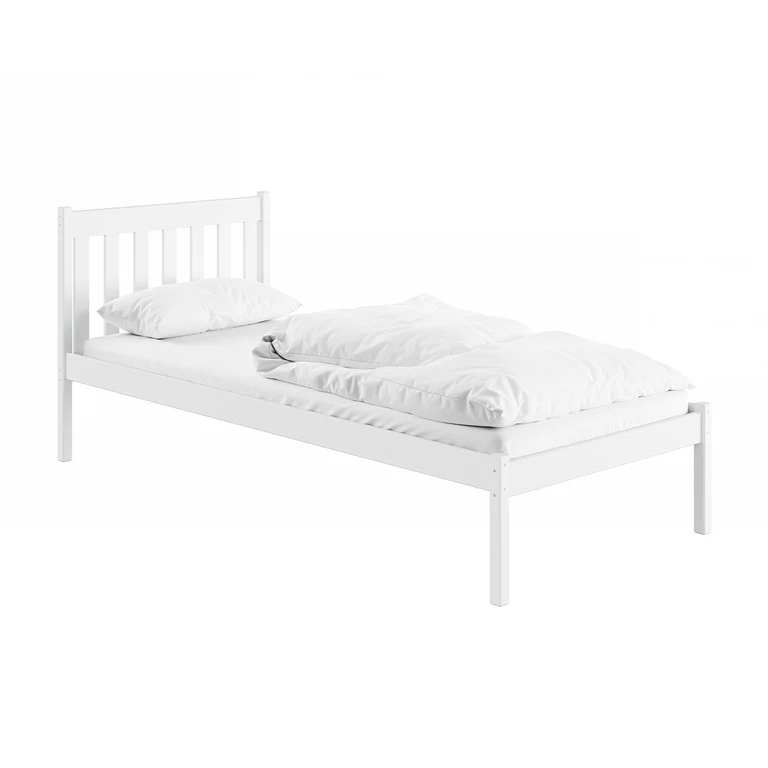 Lit 90x200 sommier inclus Marthe Blanc