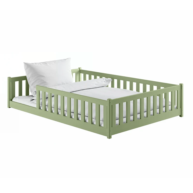 Lit au sol 140x200 sommier inclus Maya Olive