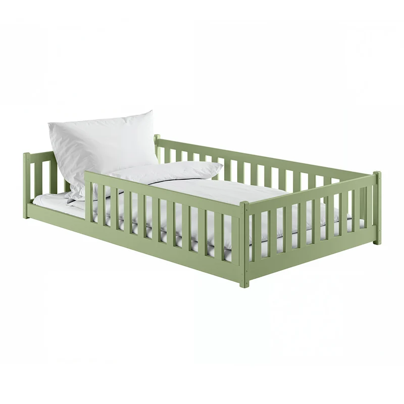 Lit au sol 120x200 sommier inclus Maya Olive