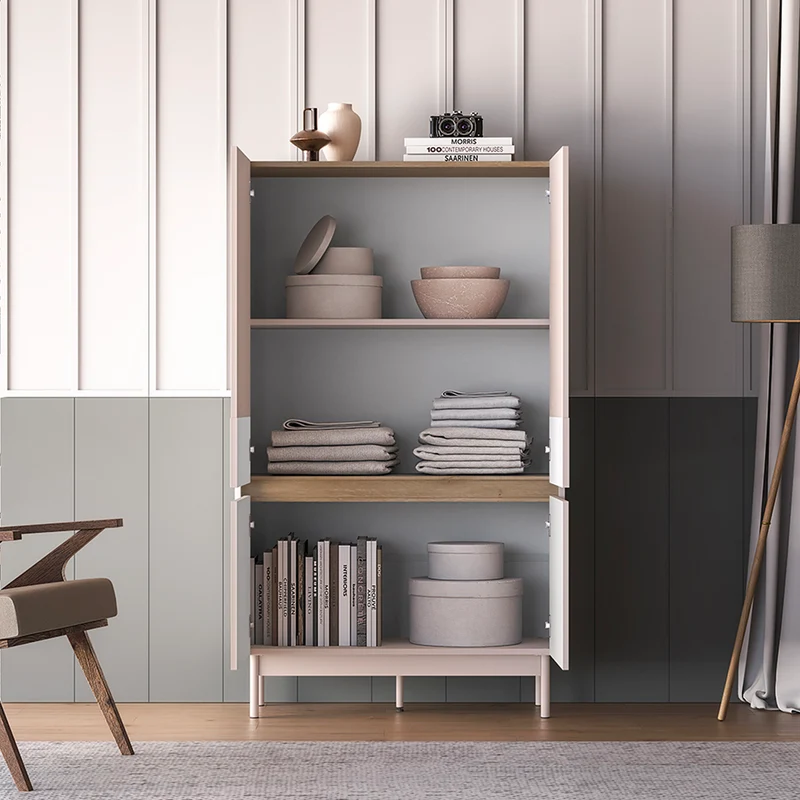 Buffet haut 4 portes Connie Cachemire et Bois
