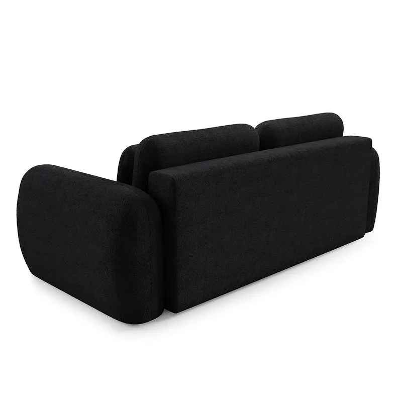 Canapé convertible 3 places avec coffre Cesar Noir