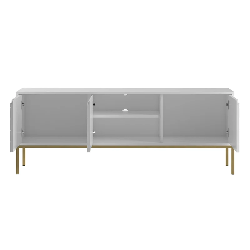 Meuble TV 3 portes 151 cm Daria Blanc