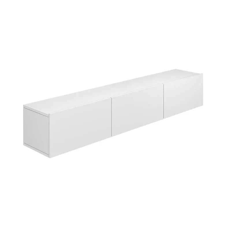 Meuble TV mural 3 portes 160 cm Idao Blanc