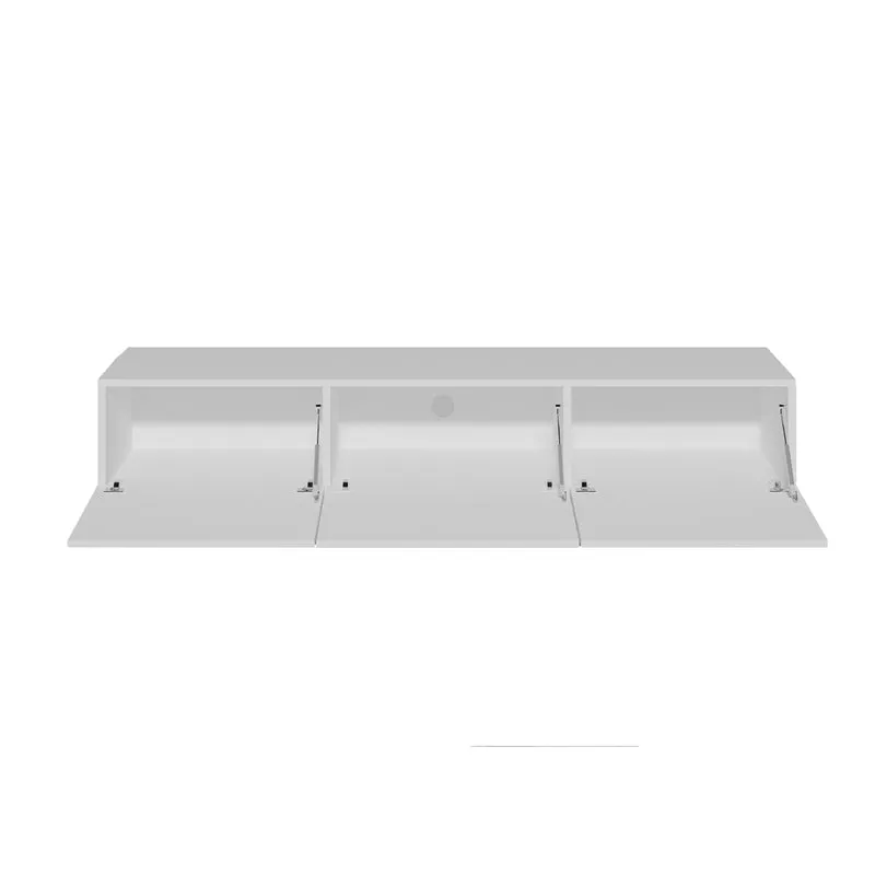 Meuble TV mural 3 portes 160 cm Idao Blanc