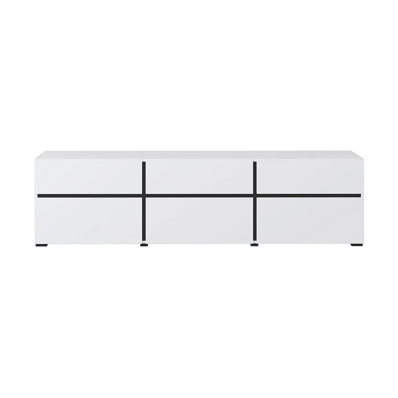 Meuble TV 3 portes 180 cm Lilia Blanc
