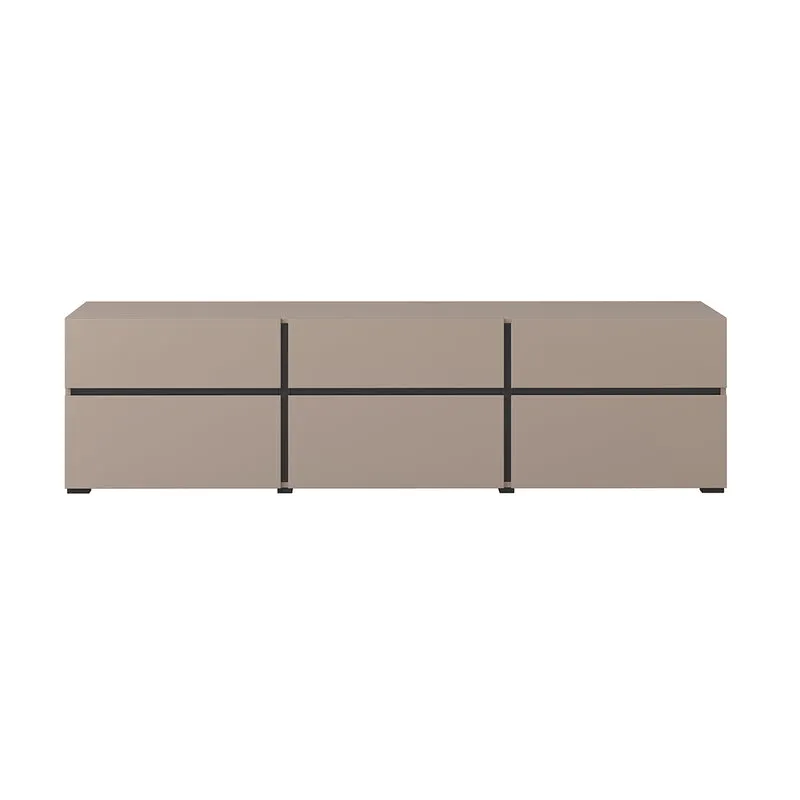 Meuble TV 3 portes 180 cm Lilia Taupe