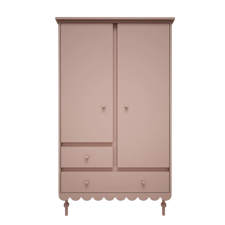 Armoire 2 portes 2 tiroirs Wood Luck Babushka Rose