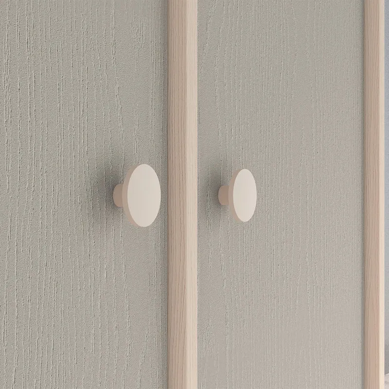 Armoire 2 portes Alycia Beige et Gris