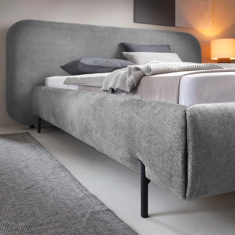 Lit coffre 160x200 sommier inclus Tobias Gris