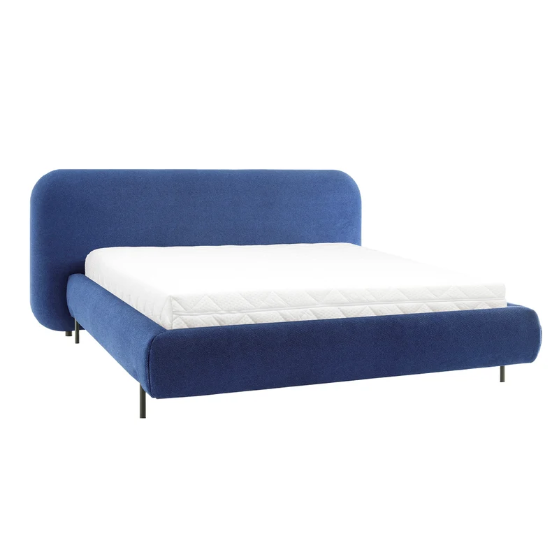 Lit coffre 180x200 sommier inclus Tobias Bleu