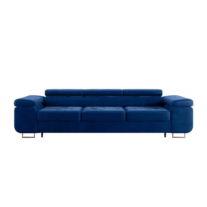Canapé convertible 3 places Lyam Bleu