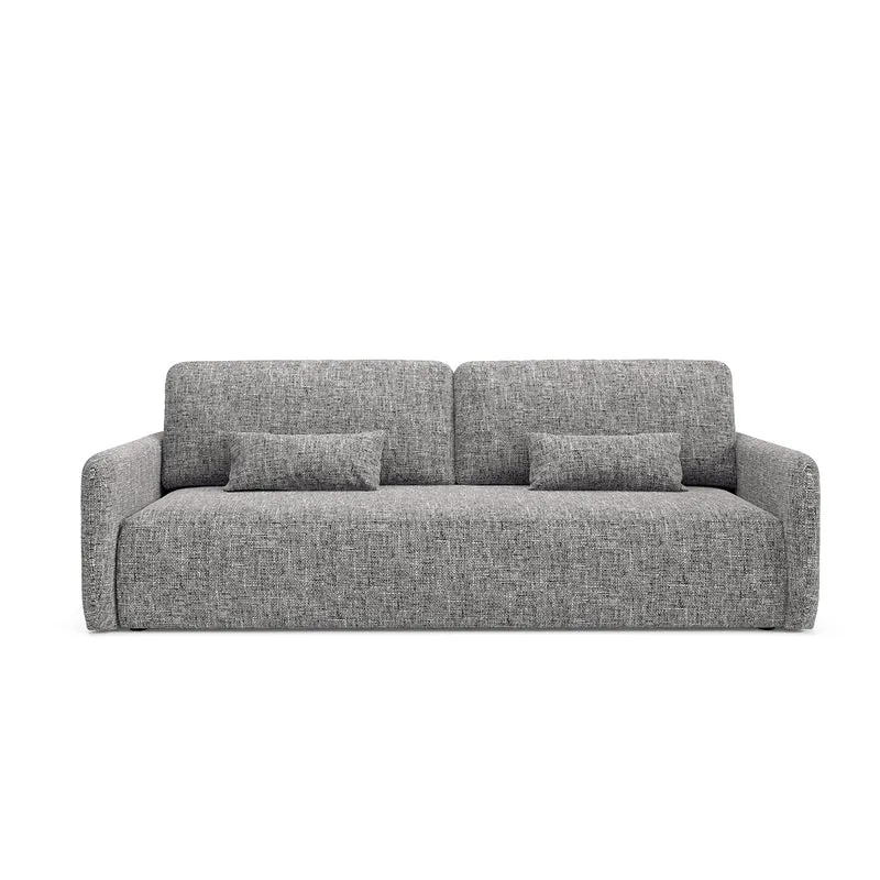 Canapé convertible 3 places avec coffre Lazare Gris