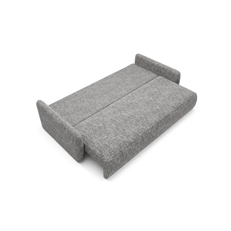Canapé convertible 3 places avec coffre Lazare Gris