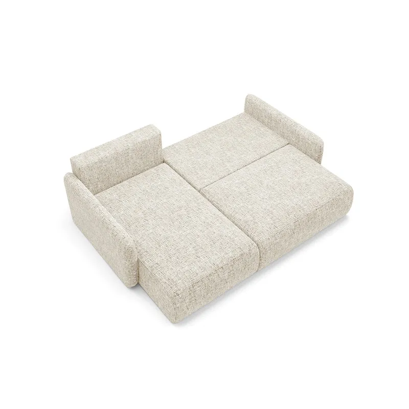 Canapé d'angle réversible et convertible 3 places avec coffre Lazare Blanc cassé