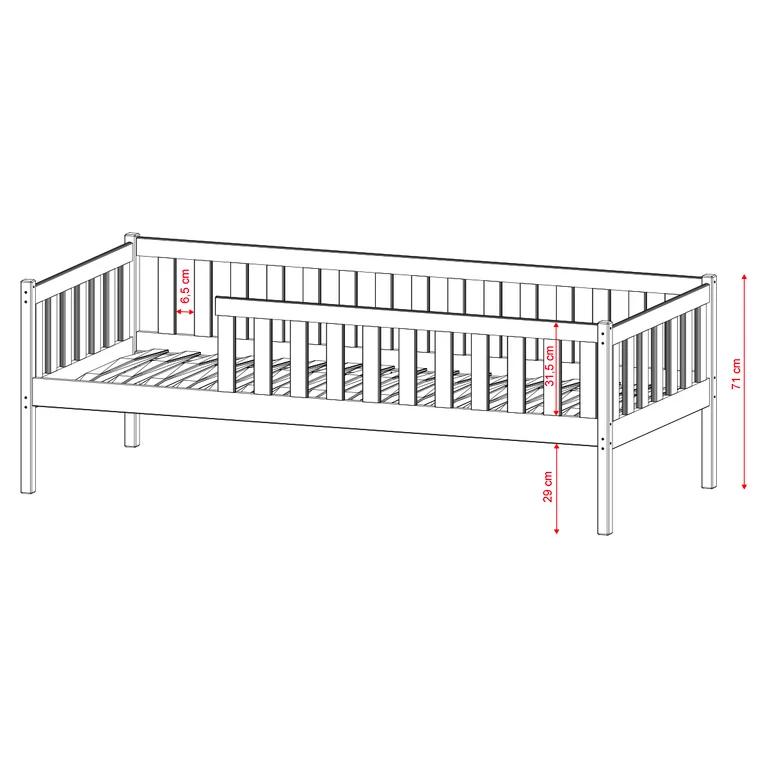 Lit 90x200 sommier inclus Antoine Blanc