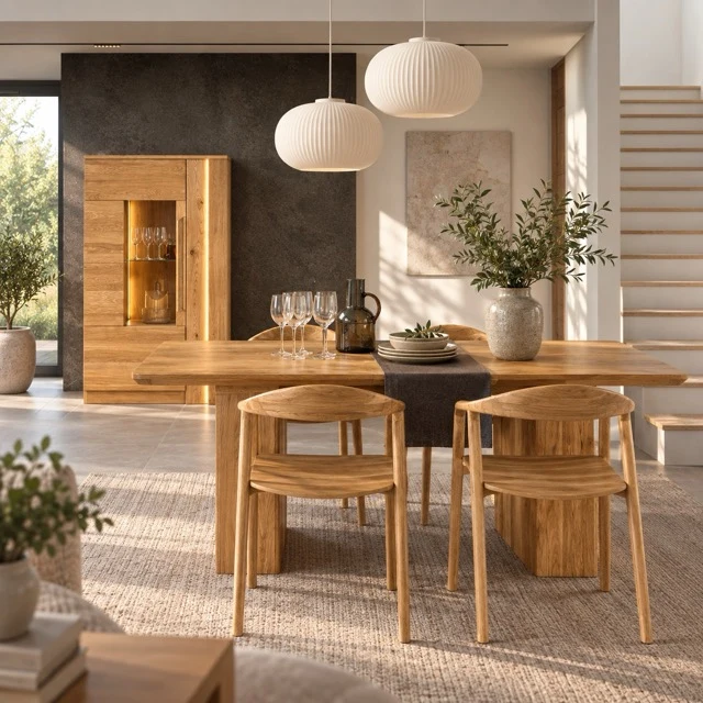 Table de salle à manger en chêne LONDRES 40 | LoftStory