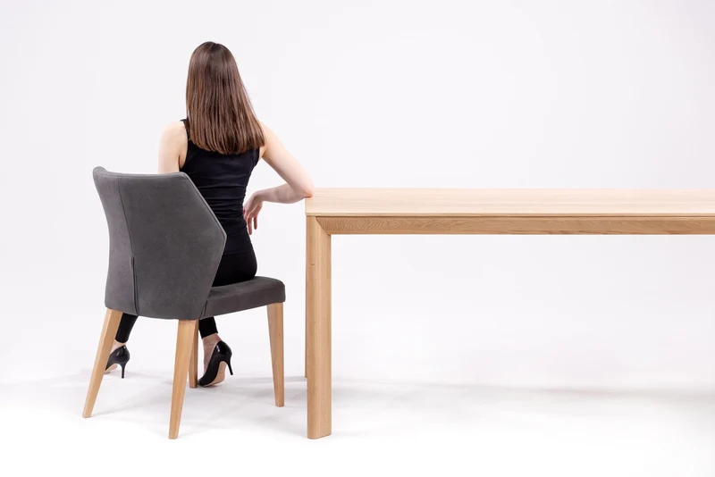 Table de salle à manger fixe en chêne massif DITA | VESKOR