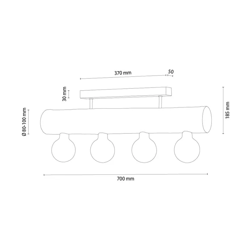 Plafonnier pin whisky CORE 4 ampoules