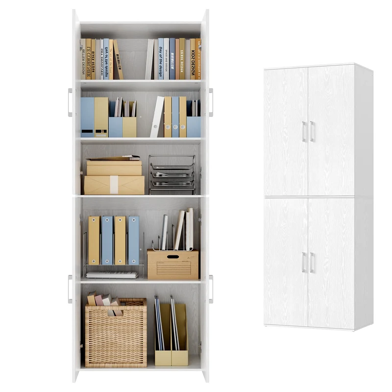 Placard Multifonction 4 Portes, 5 Niveaux