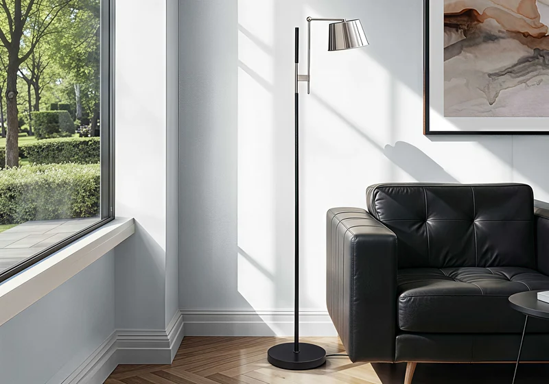 FERRO LUXE™ – ADJUSTABLE INDUSTRIAL FLOOR LAMP – I 9693