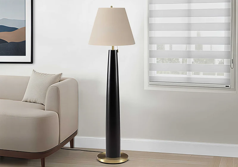 NOIRÉA™ – MODERN BLACK METAL FLOOR LAMP – I 9683