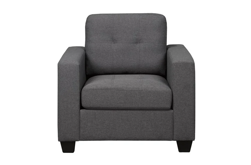CANTERA CHARCOAL™ – CONTEMPORARY LINEN SOFA SET – T1173