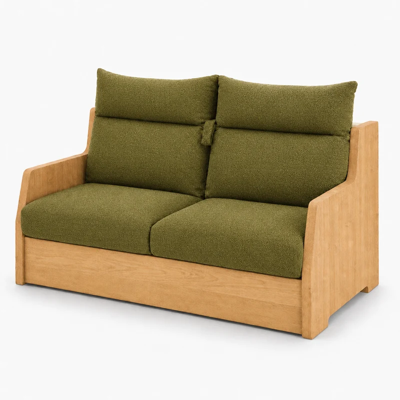 Canapé convertible express vert 160 cm | Refuge