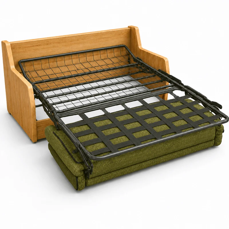 Canapé convertible express vert 160 cm | Refuge