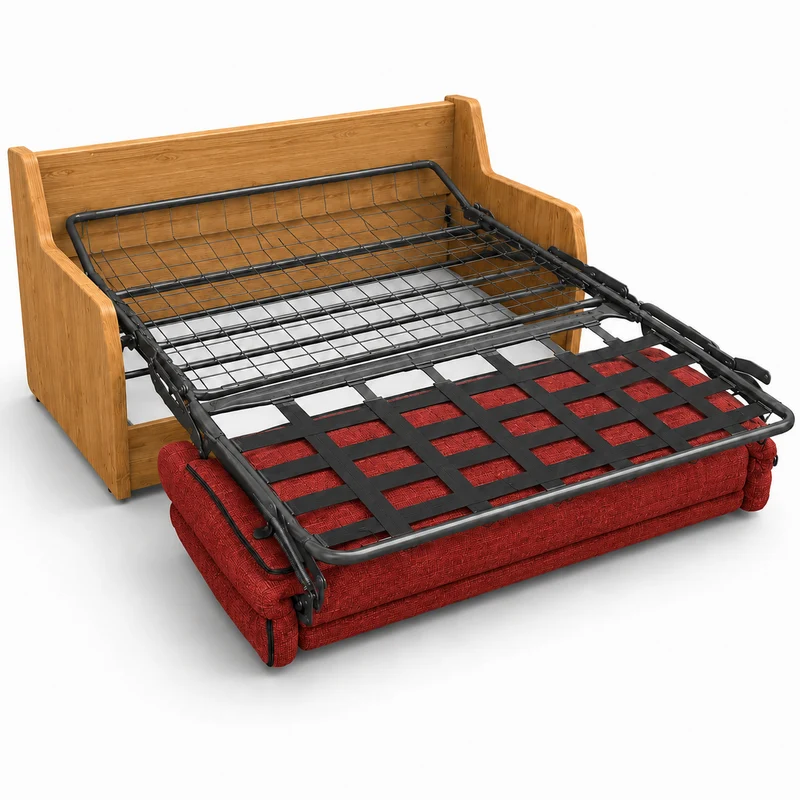 Canapé convertible express rouge 160 cm | Refuge