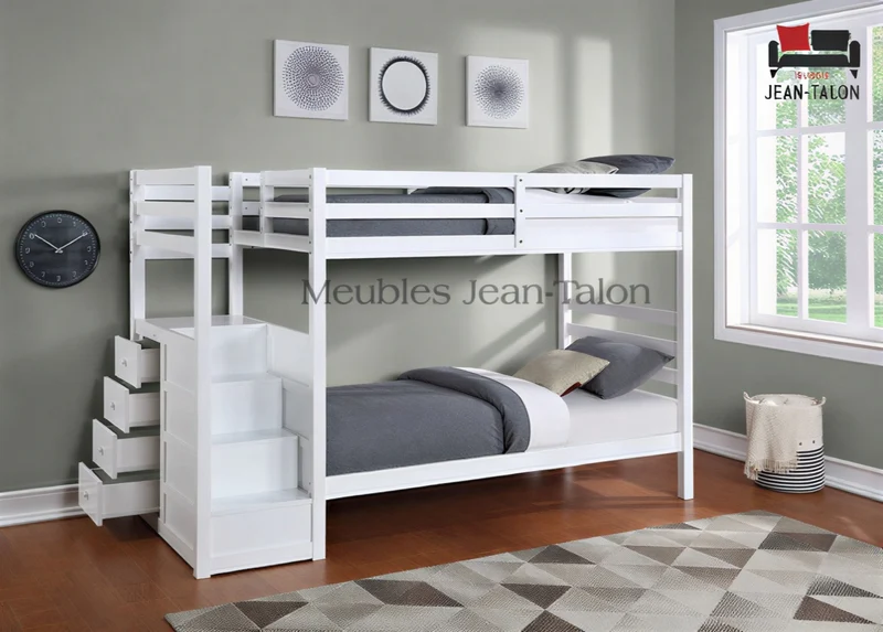 SNOWVALE™ – SINGLE OVER SINGLE STAIRCASE BUNK BED – B-1892