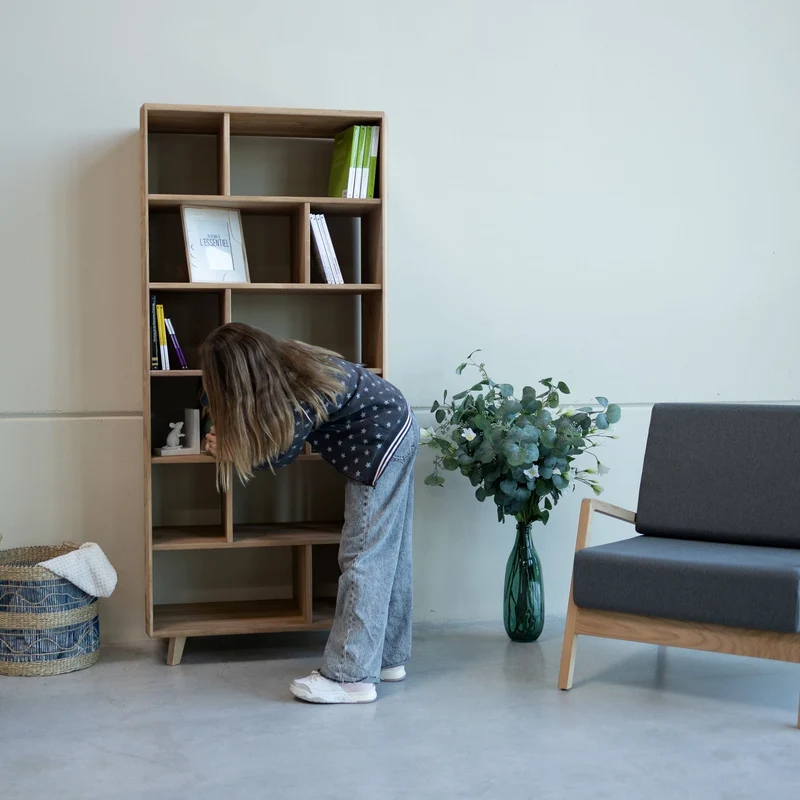 Bibliothèque en bois massif SWEDEN 1 | NordicStory