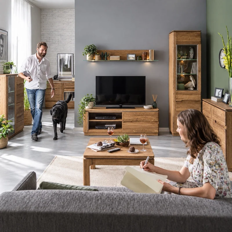 Meuble TV en chêne MONTENEGRO 24 | LoftStory