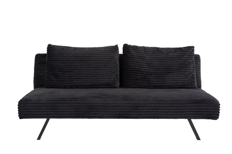 VELVET STRIDE™ – BLACK CORDUROY SOFA BED – IF-8065
