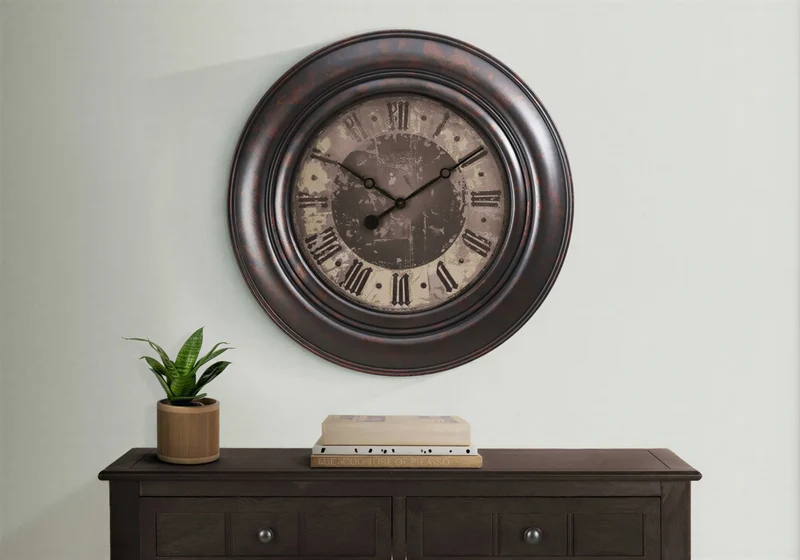 RUSTIQUE NOIR™ WALL CLOCK – I 9027