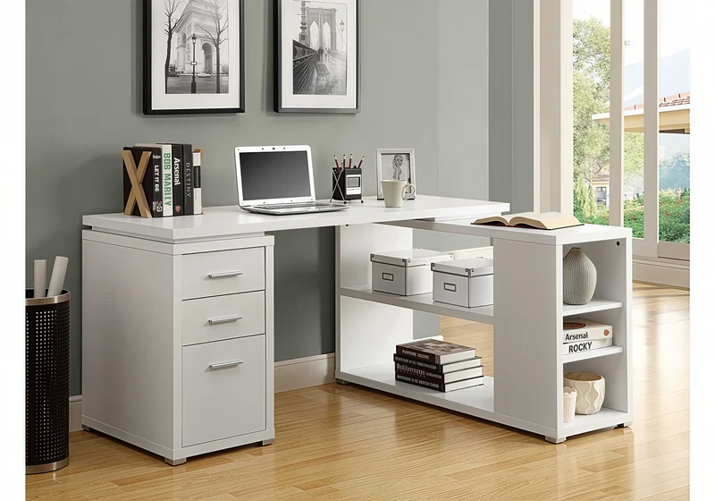 VANTEX CORNER™ – L-SHAPED RECLAIMED OFFICE DESK – I 7421