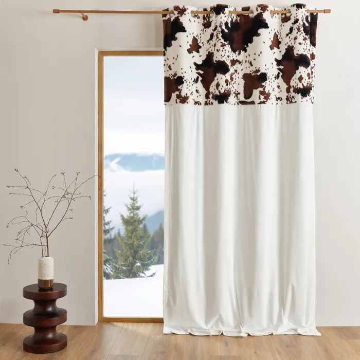 Rideau Cow motif peau de vache 140x260 cm
