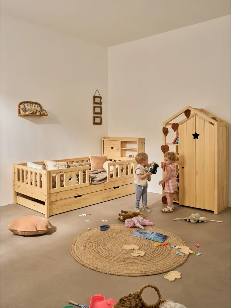 Armoire de rangement enfant avec porte étoile