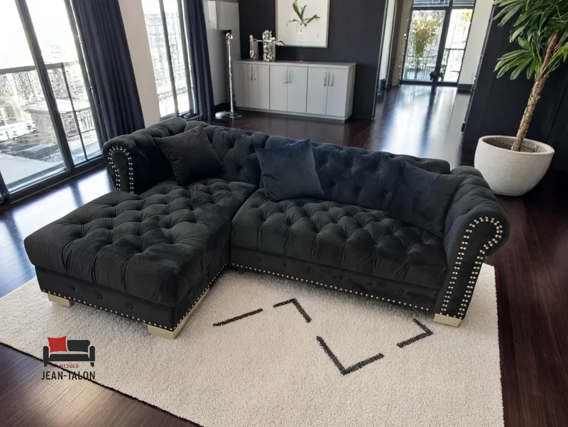 MajestiLuxe™ Velvet Sectional Sofa Set – 6247