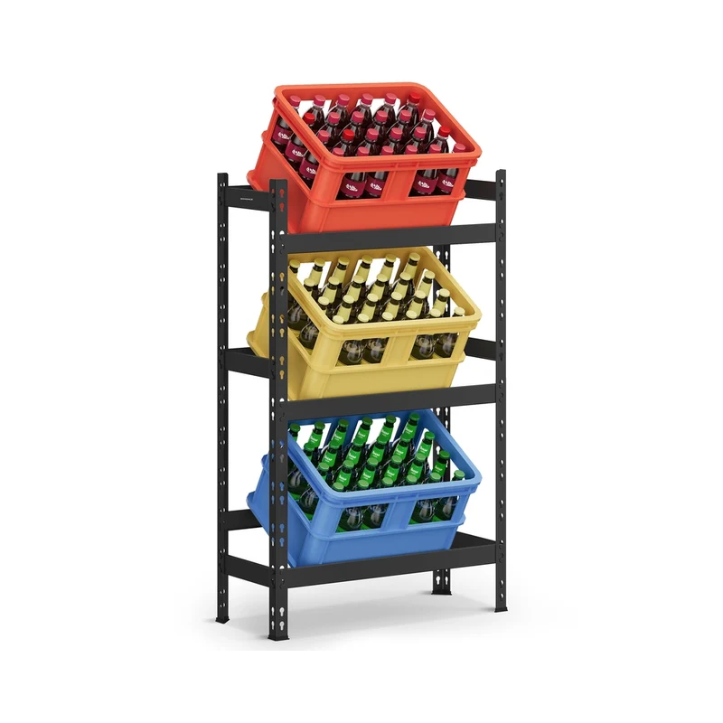 Étagère pour caisses de boissons en acier robuste