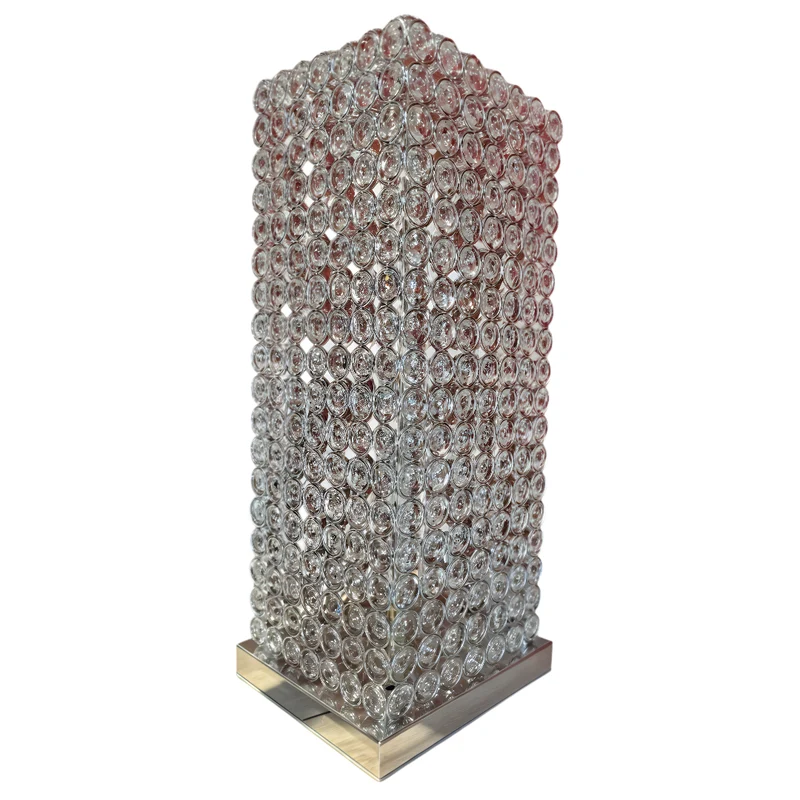 Crystal Mosaic Column Table Lamp
