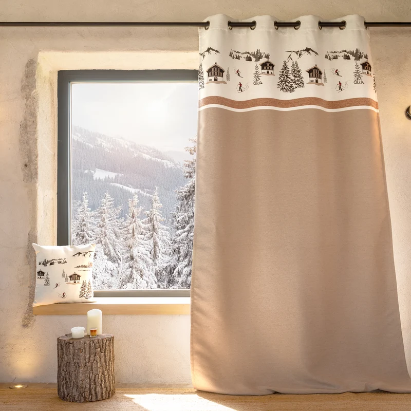 Rideau Chamonix Taupe 140x260