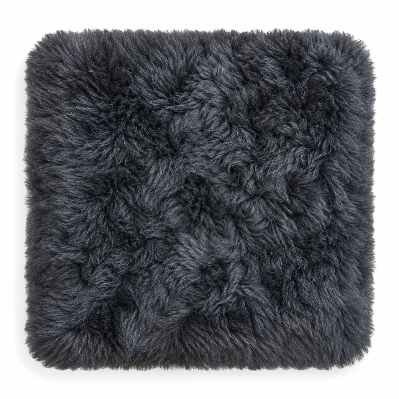 Galette de chaise fourrure marron