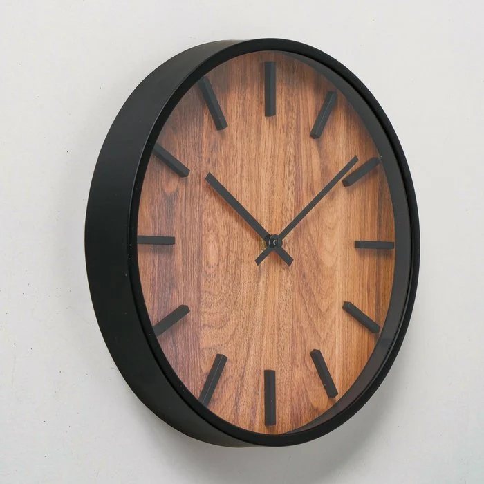 Horloge effet bois Ø29 cm