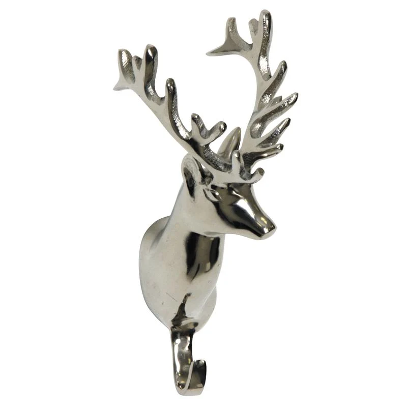 Patère cerf en aluminium 1 crochet