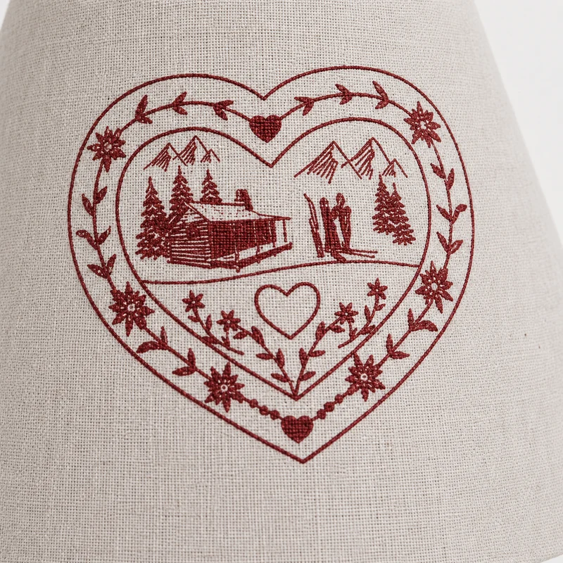 Lampe à poser en bois H39 cm piétement ski