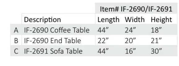 3-Piece Coffee Table Set – IF-2690