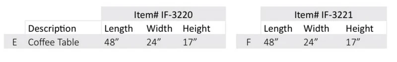 Coffee Table – Model IF-3220 / IF-3221